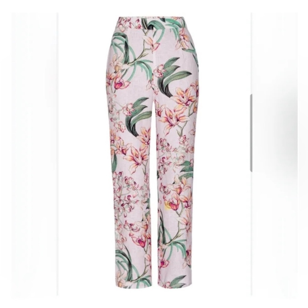 Floral Print Women's Linen Pants